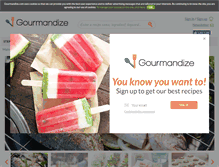 Tablet Screenshot of gourmandize.com
